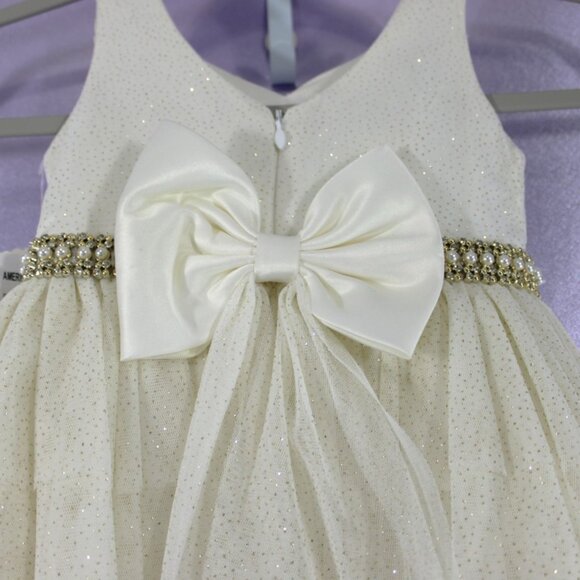 American Princess Candle Gold Sparkle Tiered Tulle Special Occasion Dress 2T NWT - Picture 3 of 6